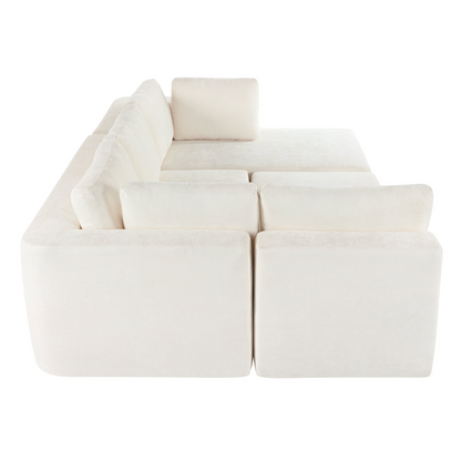Modern Large Modular Sectional Sofa for Living Room, Bedroom, Salon, 3 Piece Free Combination