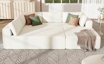 Modern Large Modular Sectional Sofa for Living Room, Bedroom, Salon, 3 Piece Free Combination