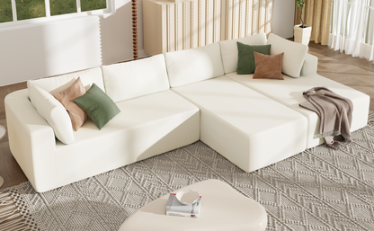 Modern Large Modular Sectional Sofa for Living Room, Bedroom, Salon, 3 Piece Free Combination