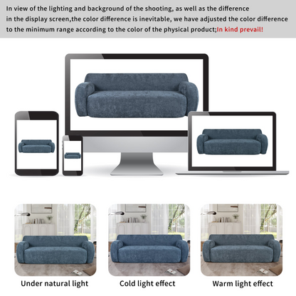 81.5" Minimalist Compression Sofa, Curved Design, 3-Seater Casual Sofa for Living Rooms, Bedrooms, and Apartments