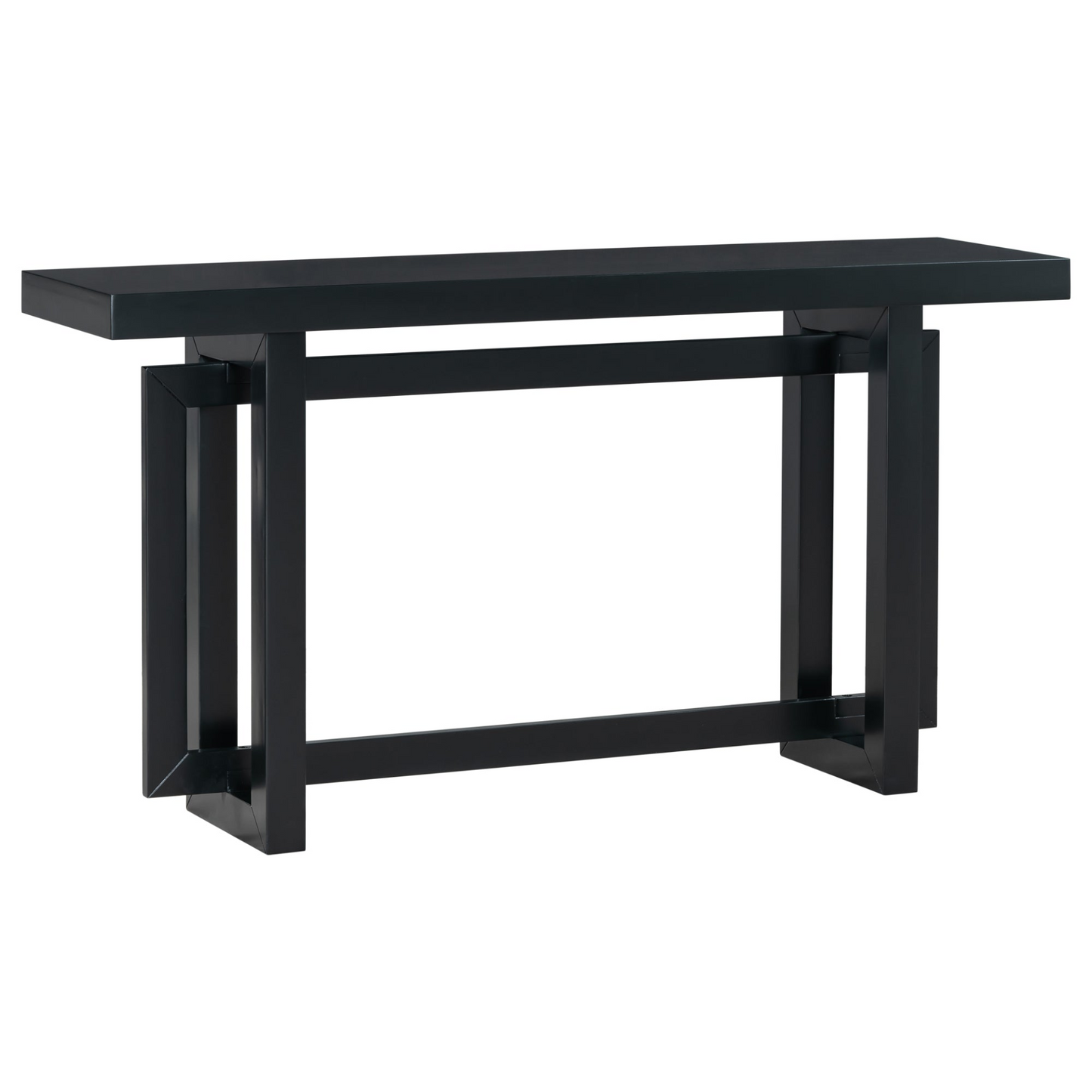Contemporary Console Table with Wood Top, Extra Long Entryway Table for Entryway, Hallway, Living Room, Foyer, Corridor