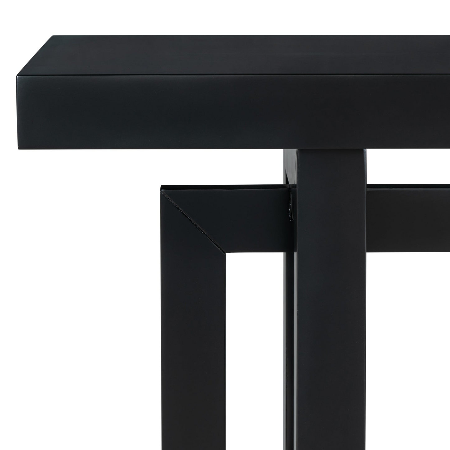 Contemporary Console Table with Wood Top, Extra Long Entryway Table for Entryway, Hallway, Living Room, Foyer, Corridor