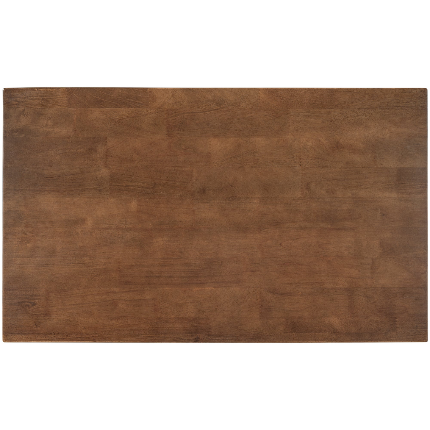 Solid Wood Rustic 45" Stationary Kitchen Island, Rubber Wood Butcher Block Dining Table Prep Table with 2 Open Shelves for Small Places,Walnut+Black