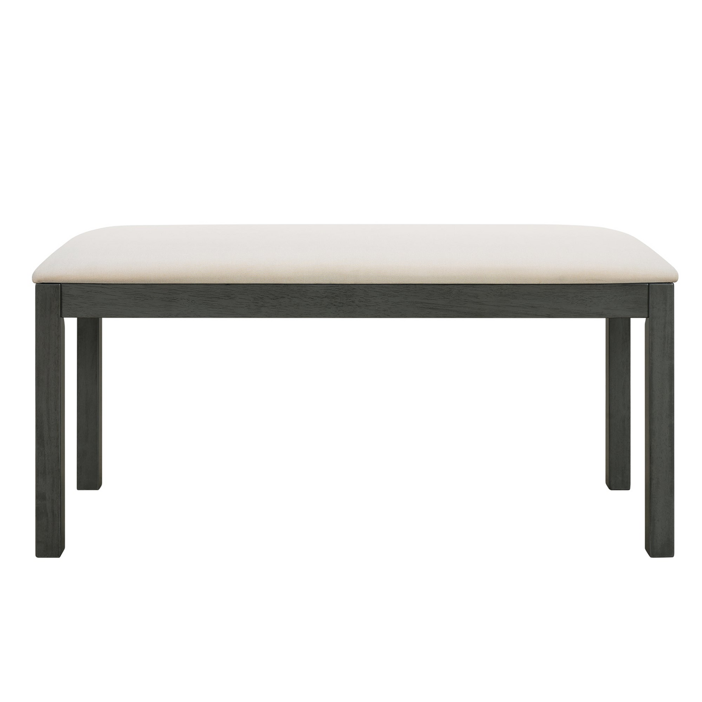 Farmhouse Classical 6-Piece Dining Table Set with Trestle Legs,Kitchen Table Set for 6 with 4 Upholstered Dining Chairs and Bench, Grey