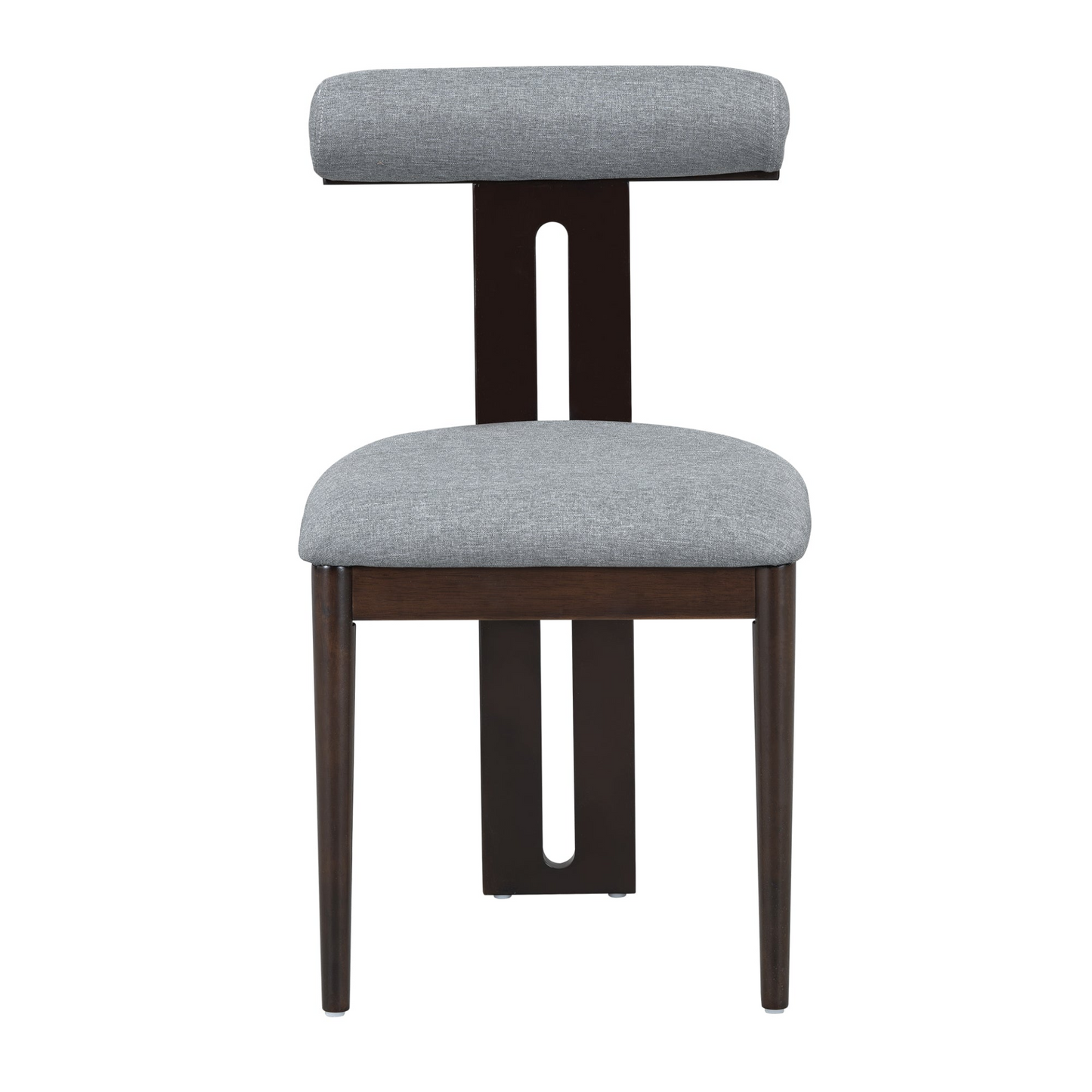 6-Piece Dining Set, Mid-Century Modern Table Set for 6 Persons with 4 Chairs and Bench, Padded Seats and Backrest, Espresso
