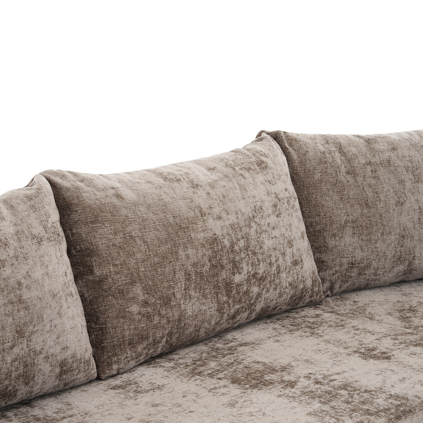 141.7" Oversized Modular Sofa Cloud Sectional Sofa Set Upholstered Couches U-shaped Sofa with Deep Seat for Living Room, Brown