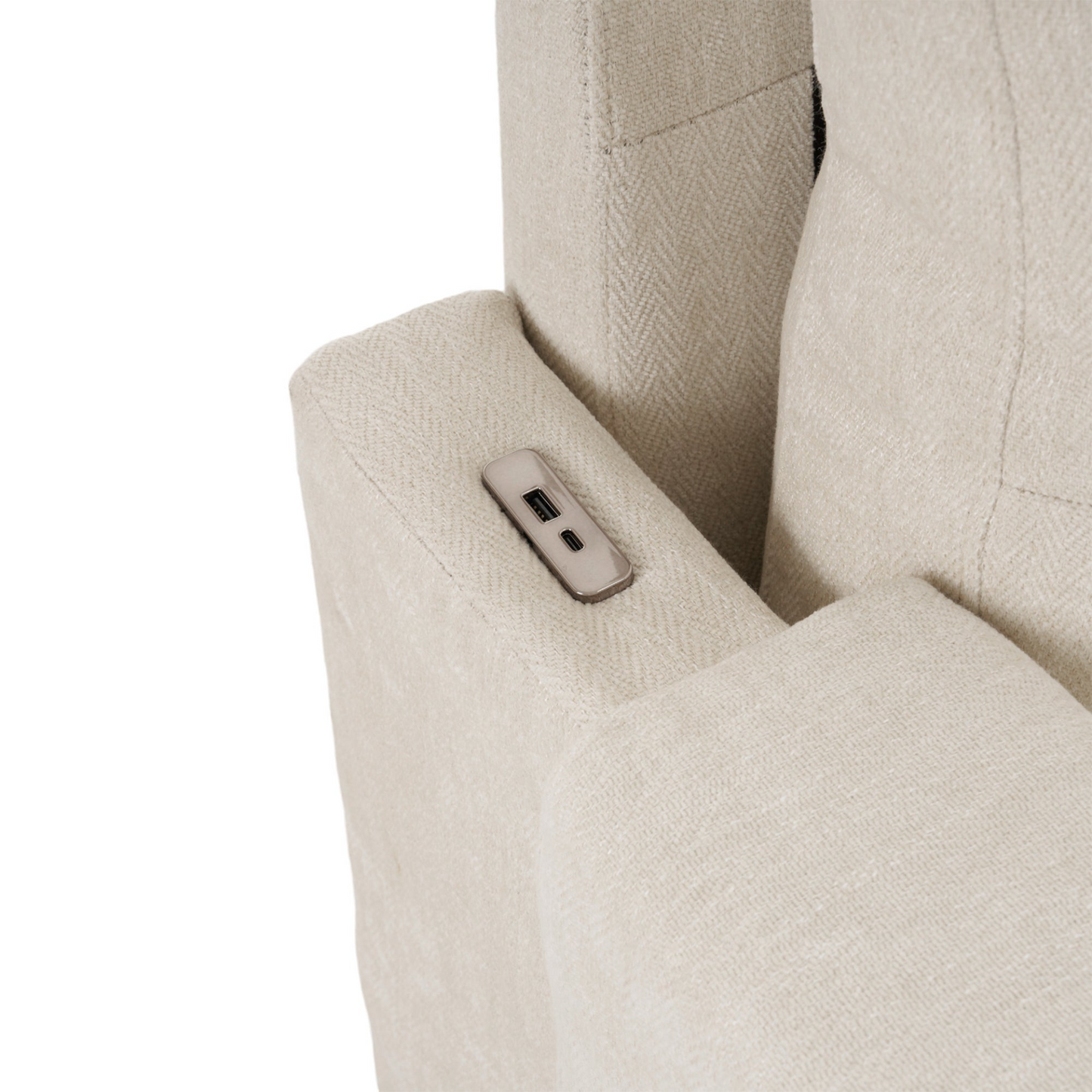 83.4" L-shaped Sofa Sectional Couch Sofa Bed with Two USB Ports, a Movable Ottoman and a Reversible Chaise Lounge for Living Room, Beige