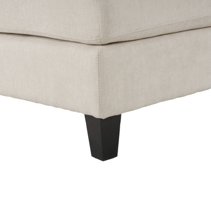 83.4" L-shaped Sofa Sectional Couch Sofa Bed with Two USB Ports, a Movable Ottoman and a Reversible Chaise Lounge for Living Room, Beige