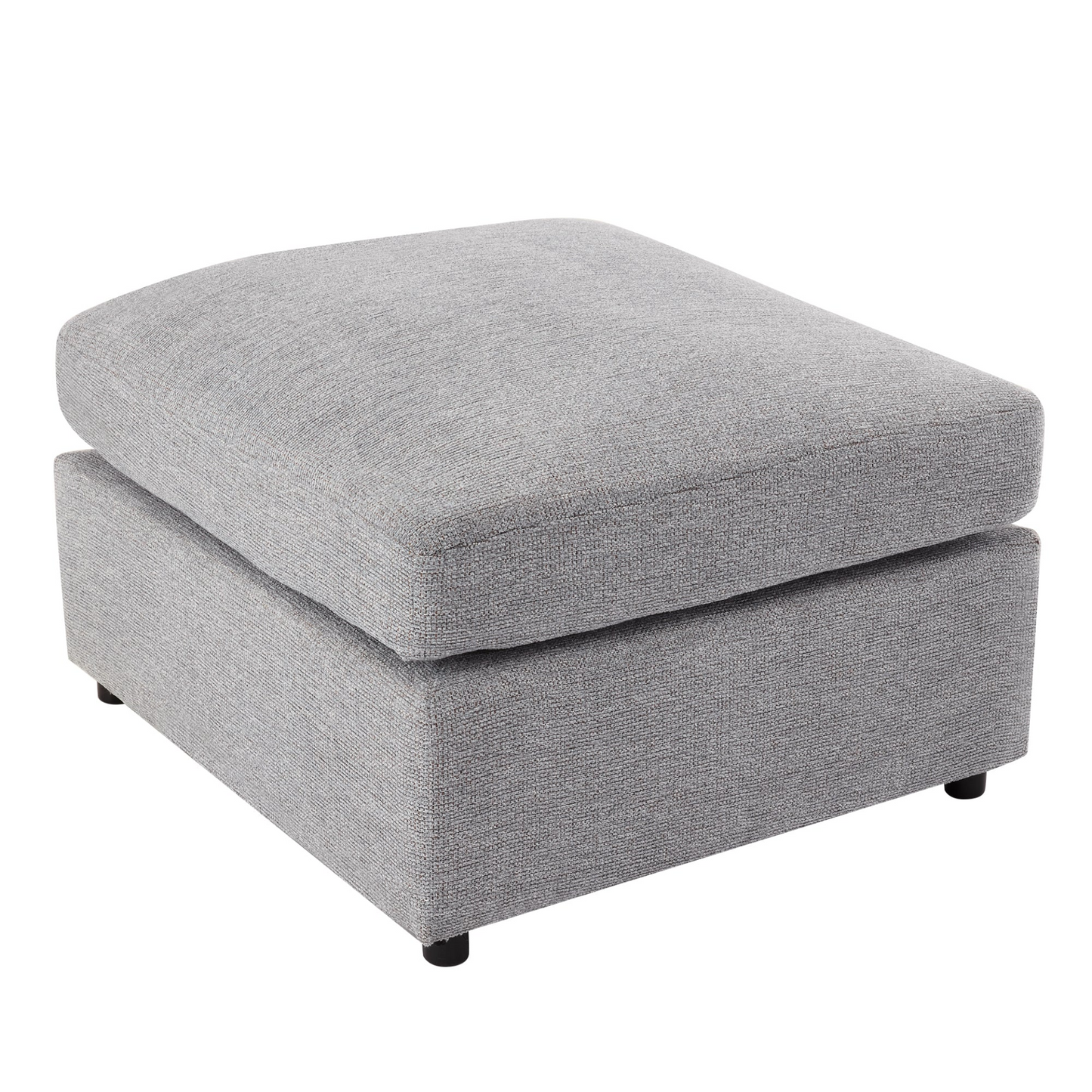 85.4" Sectional Sofa Modular Sofa U-shaped Sofa Couch Sofa Bed L-shaped Sofa with a Movable Ottoman and Two USB Ports for Living Room, Light Grey