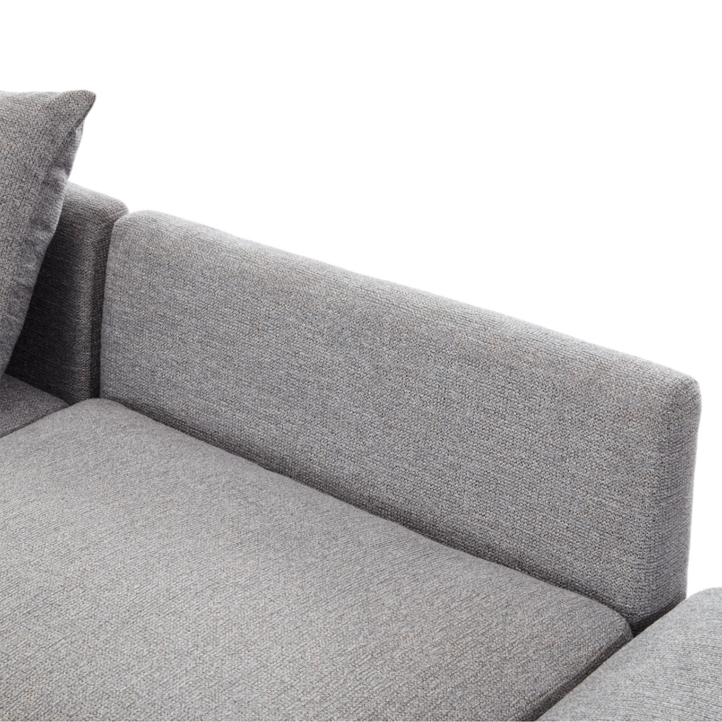 85.4" Sectional Sofa Modular Sofa U-shaped Sofa Couch Sofa Bed L-shaped Sofa with a Movable Ottoman and Two USB Ports for Living Room, Light Grey