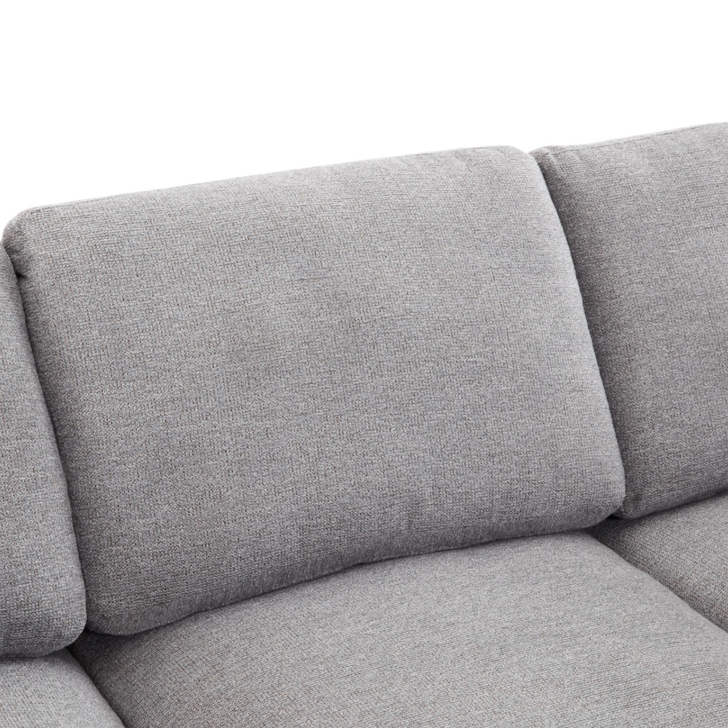 85.4" Sectional Sofa Modular Sofa U-shaped Sofa Couch Sofa Bed L-shaped Sofa with a Movable Ottoman and Two USB Ports for Living Room, Light Grey