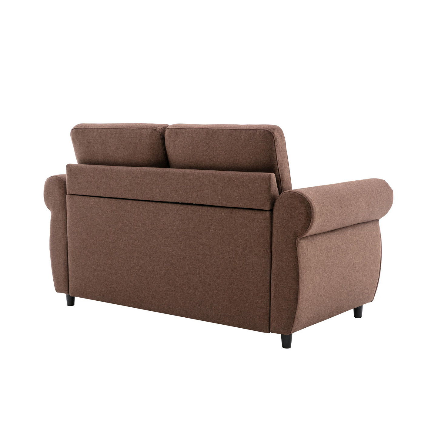 57.9 Pull Out Sofa Bed  Loveseat Sleeper with Twin Size Memory Mattress with Two USB Ports for Living Room Spaces  (Old SKU:WF305474AAD), Brown