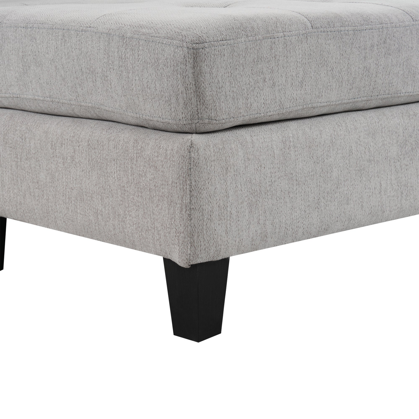 83.4" L-shaped Sofa Sectional Couch Sofa Bed with Two USB Ports, a Movable Ottoman and a Reversible Chaise Lounge for Living Room, Grey