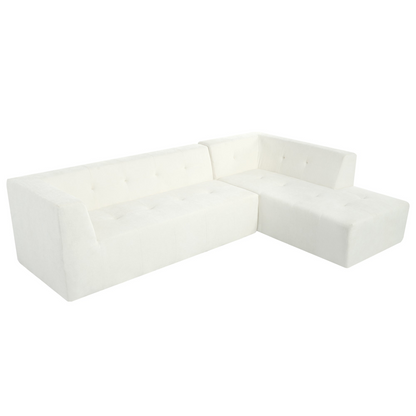 112.2*74" Modular Modular Combination Living Room Sofa Set, Modern Minimalist Sofa, Living Room Upholstered Sofa Bed, Bedroom, 2pcs Computer Free Combination, L-Shaped,Beige