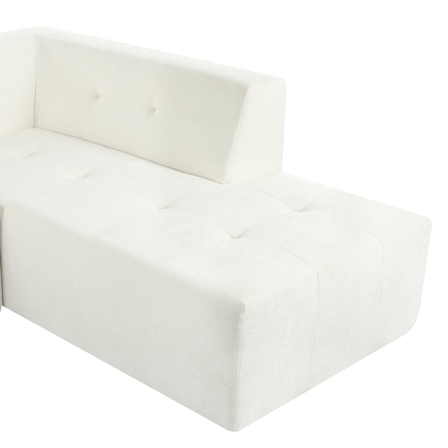 112.2*74" Modular Modular Combination Living Room Sofa Set, Modern Minimalist Sofa, Living Room Upholstered Sofa Bed, Bedroom, 2pcs Computer Free Combination, L-Shaped,Beige