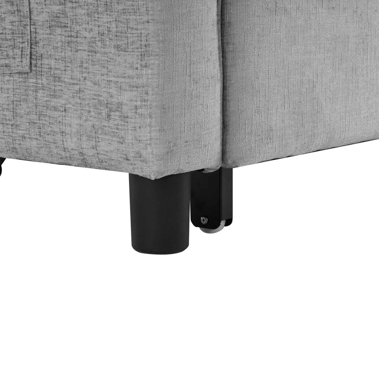 56.9" Loveseat Sofa Pull-out Sofa Bed Sleeper Sofa with a Reversible Backrest Cushion, Side Pockets, Two USB Ports and a Phone Holder for Living Room, Grey