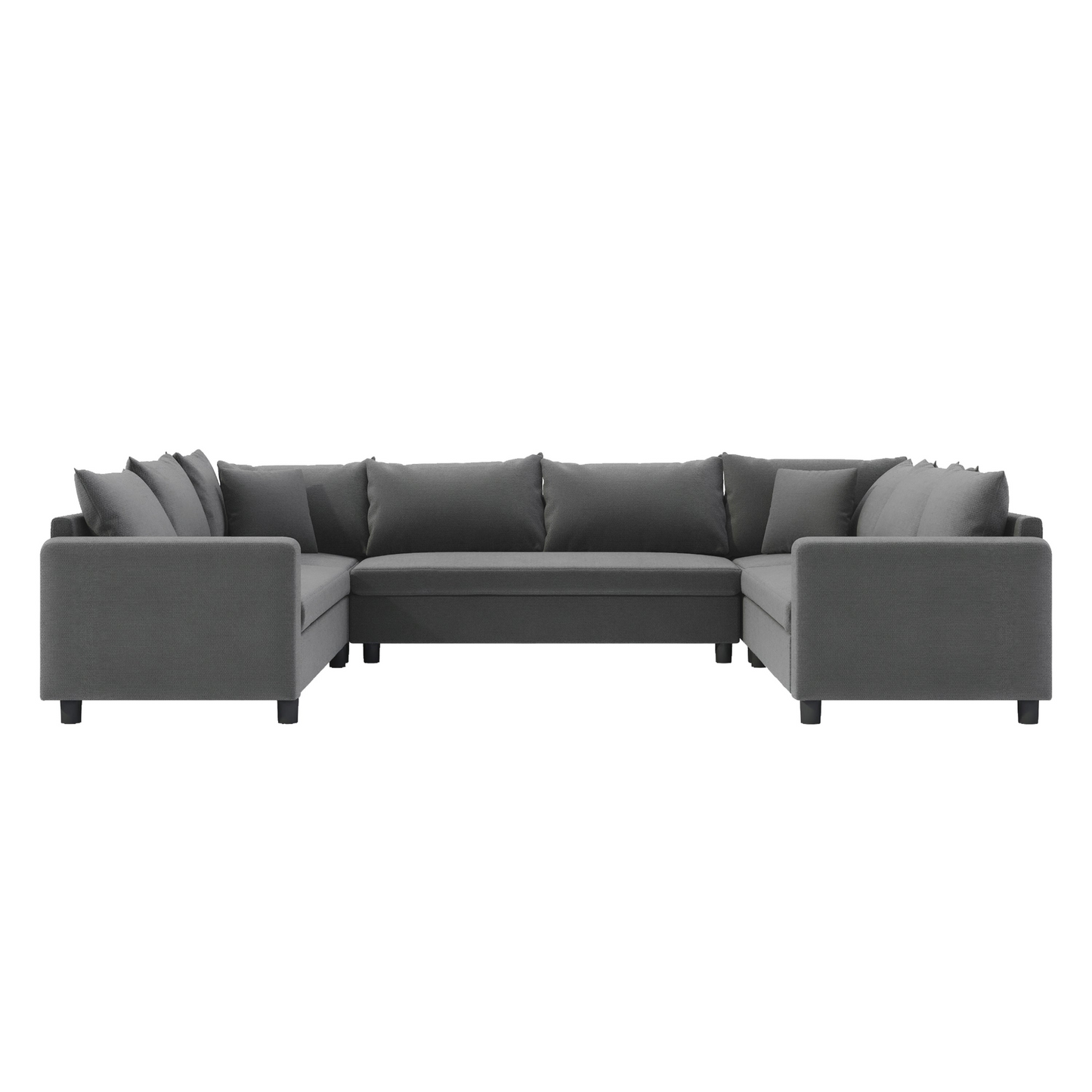 116*92'' Modular Sectional Sofa,Reversible U Shaped Chenille Couch Set,Free Combination,Minimalist Style Indoor Furniture,Oversized 8 Seat Convertible Sofa for Living Room,Apartment,2 Colors