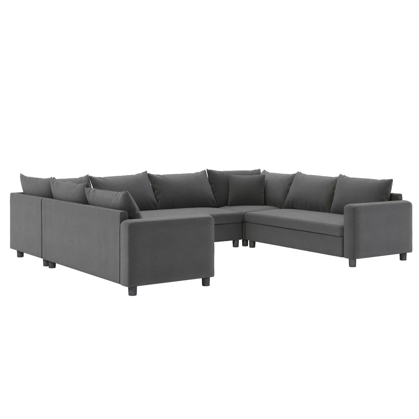 116*92'' Modular Sectional Sofa,Reversible U Shaped Chenille Couch Set,Free Combination,Minimalist Style Indoor Furniture,Oversized 8 Seat Convertible Sofa for Living Room,Apartment,2 Colors