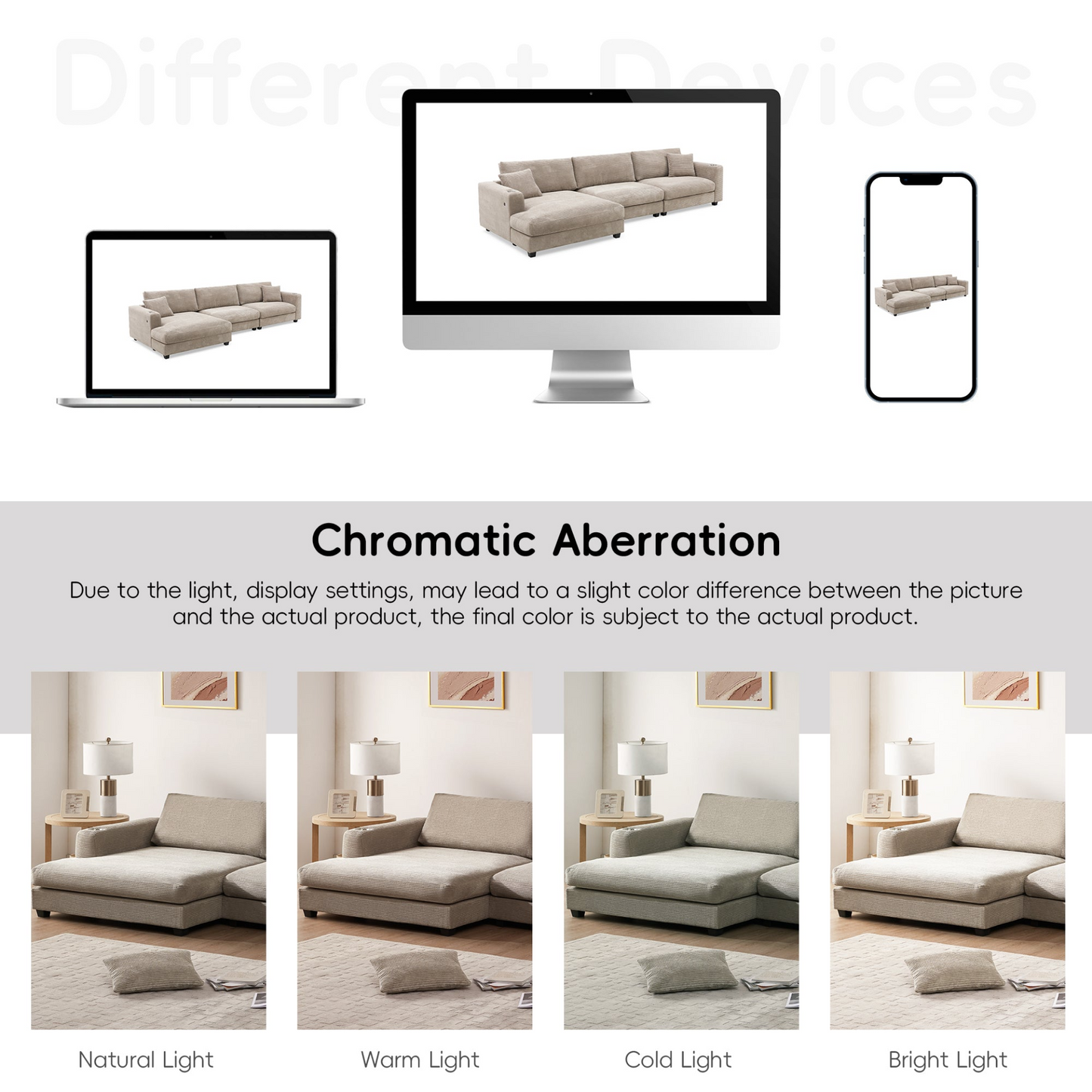 134*54" Oversized Corduroy Sectional Sofa,L Shaped Cloud Couch with USB Charging Port,Cup Holder,Deep and Wide Seat Sofa with 50" Chaise,Comfy Indoor Furniture for Living Room,3 Colors