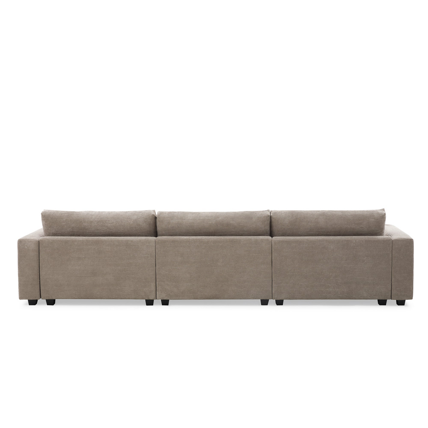 134*54" Oversized Corduroy Sectional Sofa,L Shaped Cloud Couch with USB Charging Port,Cup Holder,Deep and Wide Seat Sofa with 50" Chaise,Comfy Indoor Furniture for Living Room,3 Colors