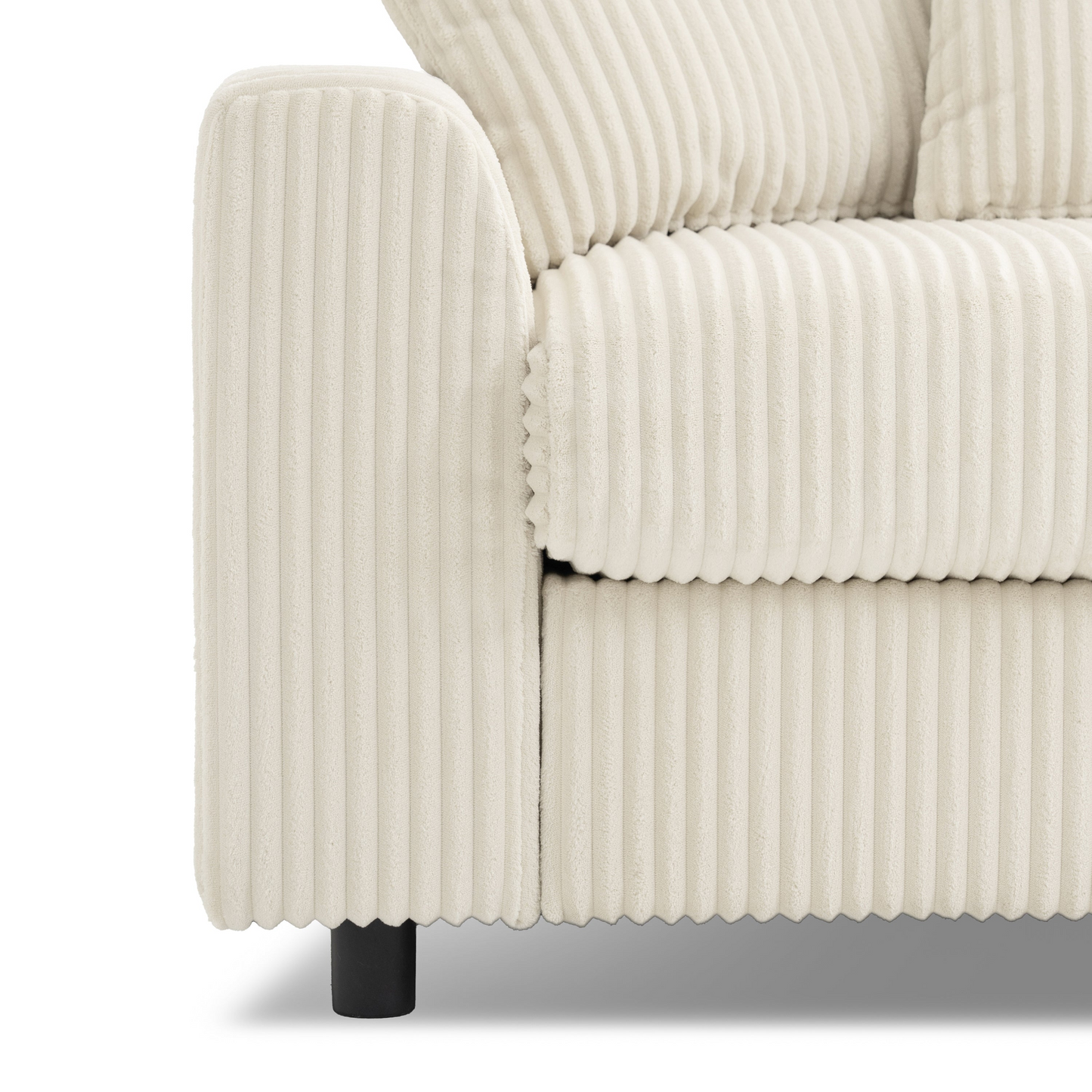 114*64'' Corduroy Sectional Sofa with Bluetooth Speakers,L Shaped Couch with Console,USB Charger,Cup Holders,Storage,Ottoman,Deep and Wide Seat Cloud Sofa for Living Room,Apartment,2 Colors