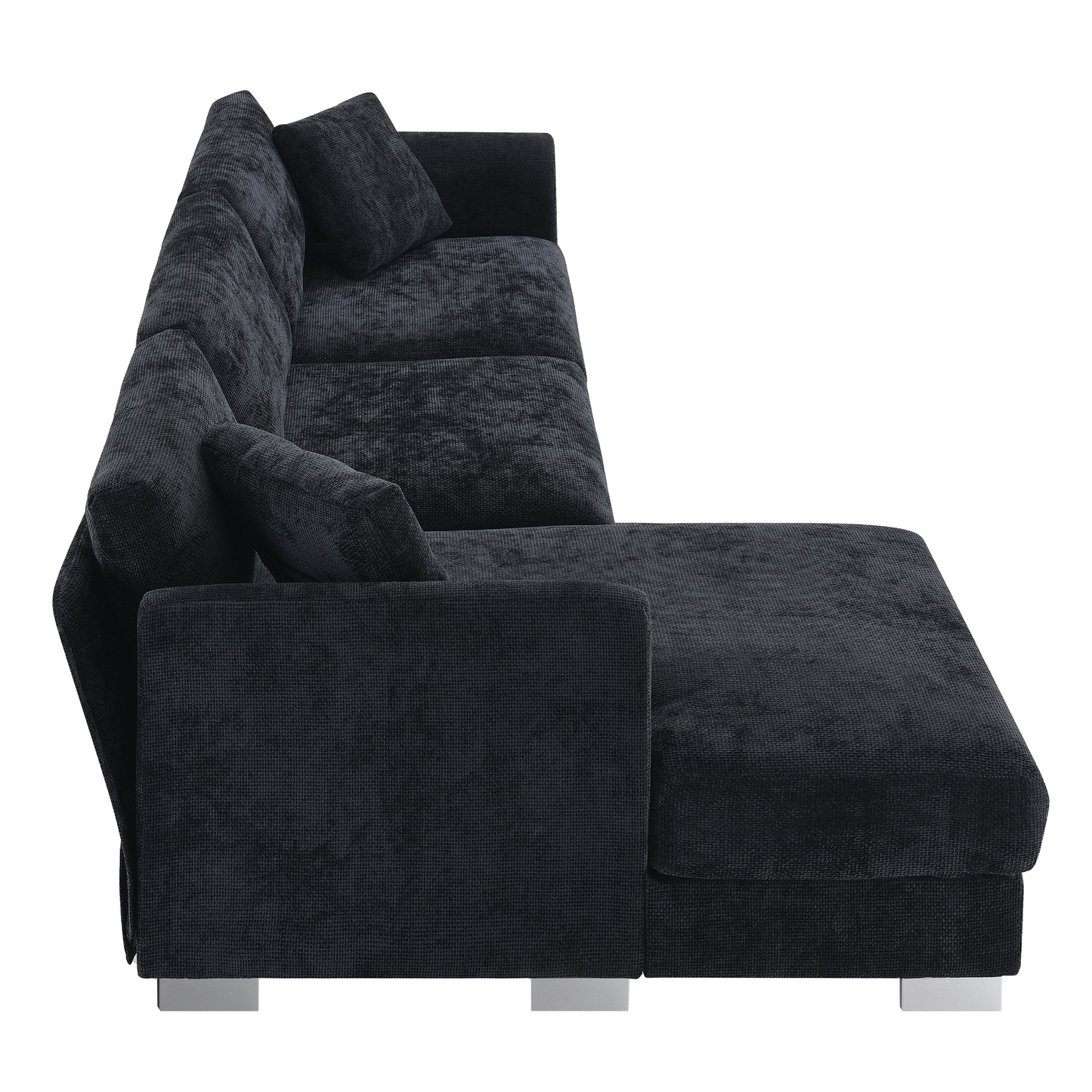 96*56" Modern Cloud Sectional Sofa,L-shaped Luxury Couch Set with 2 Free pillows,4-seat Chenille Indoor Furniture with Oversized Chaise for Living Room,Apartment,Office,3 Colors