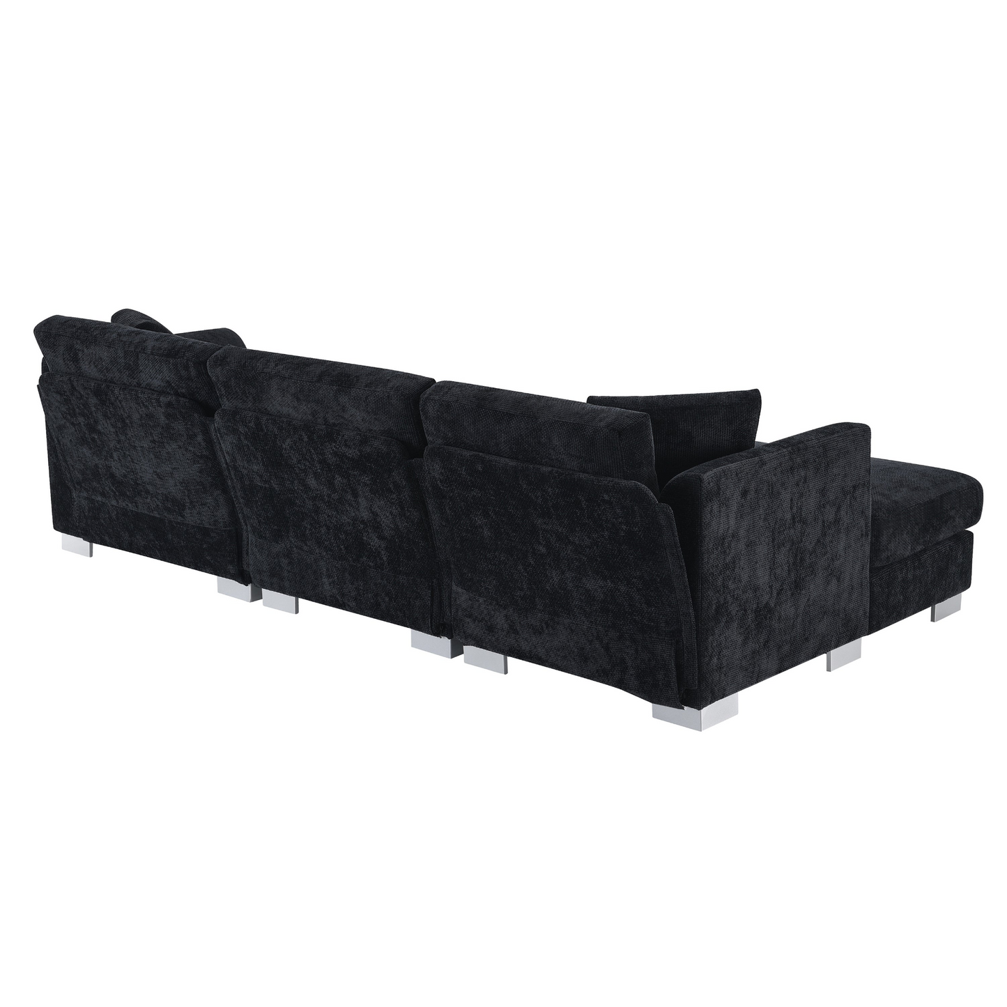 96*56" Modern Cloud Sectional Sofa,L-shaped Luxury Couch Set with 2 Free pillows,4-seat Chenille Indoor Furniture with Oversized Chaise for Living Room,Apartment,Office,3 Colors