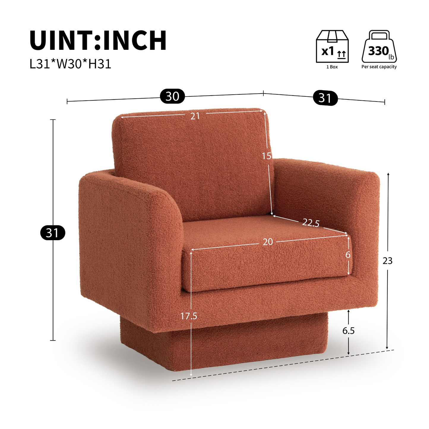 360° Modern Swivel Accent Chairs set of 2,30" W Teddy Sherpa Round Armchair,Thick Padded Lounge Sofa,Upholstered Comfy Barrel Chair,Reading Club Chair for Living Room,Nursery,Bedroom,4 Colors