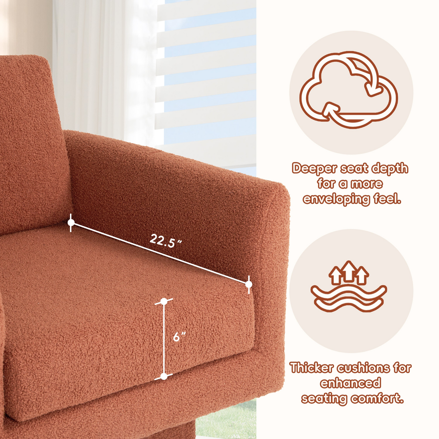 360° Modern Swivel Accent Chairs set of 2,30" W Teddy Sherpa Round Armchair,Thick Padded Lounge Sofa,Upholstered Comfy Barrel Chair,Reading Club Chair for Living Room,Nursery,Bedroom,4 Colors