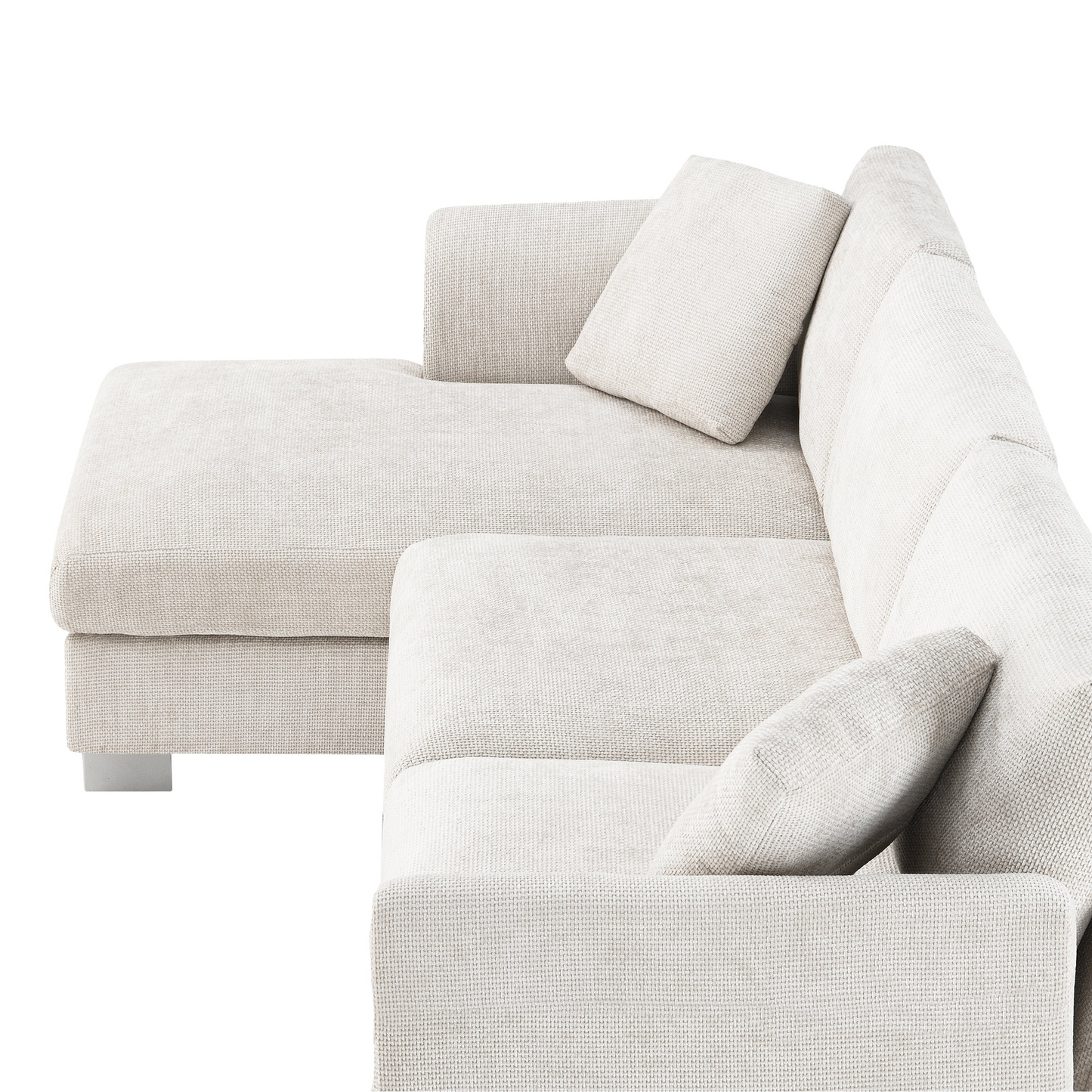 96*56" Modern Cloud Sectional Sofa,L-shaped Luxury Couch Set with 2 Free pillows,4-seat Chenille Indoor Furniture with Oversized Chaise for Living Room,Apartment,Office,3 Colors