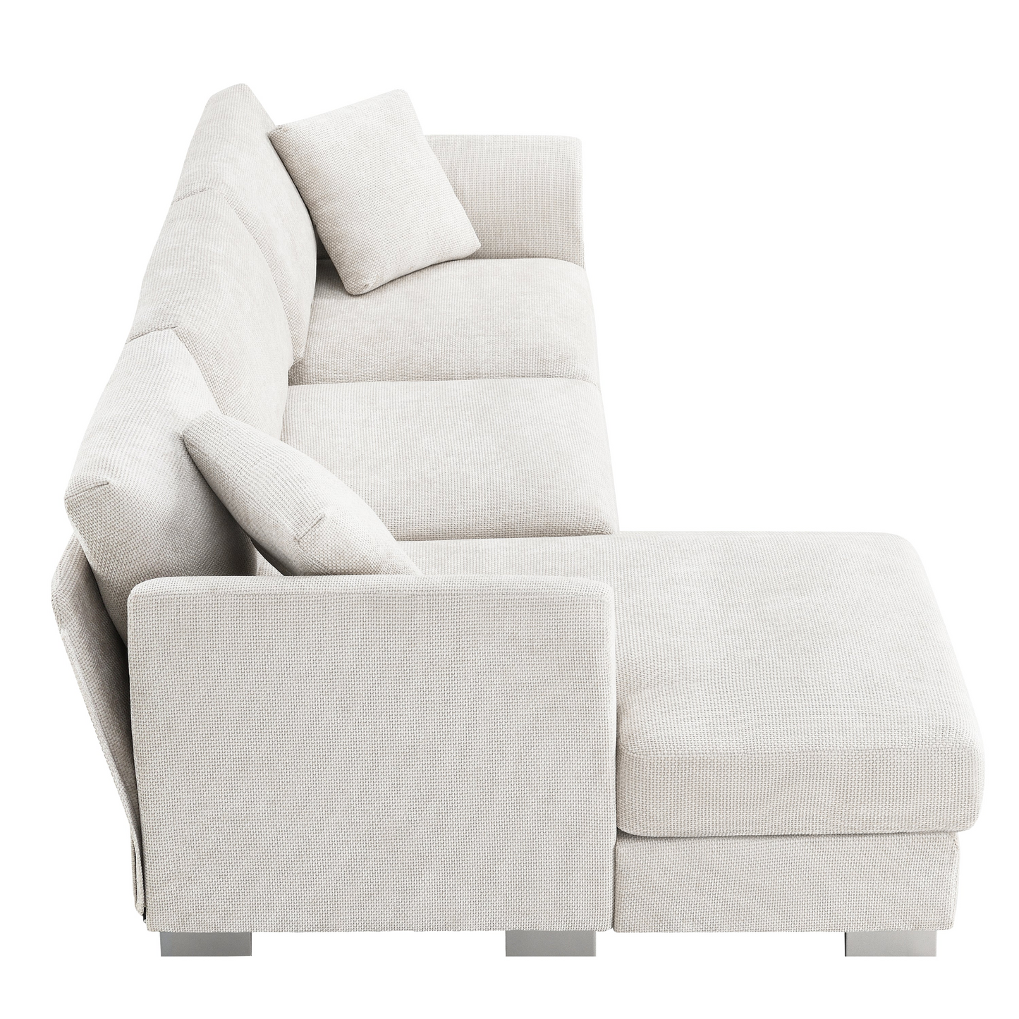 96*56" Modern Cloud Sectional Sofa,L-shaped Luxury Couch Set with 2 Free pillows,4-seat Chenille Indoor Furniture with Oversized Chaise for Living Room,Apartment,Office,3 Colors