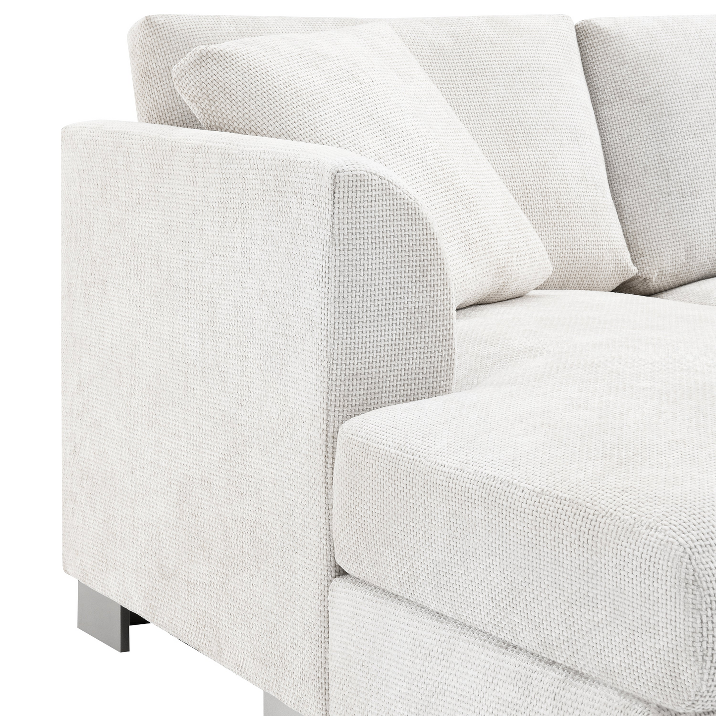 96*56" Modern Cloud Sectional Sofa,L-shaped Luxury Couch Set with 2 Free pillows,4-seat Chenille Indoor Furniture with Oversized Chaise for Living Room,Apartment,Office,3 Colors