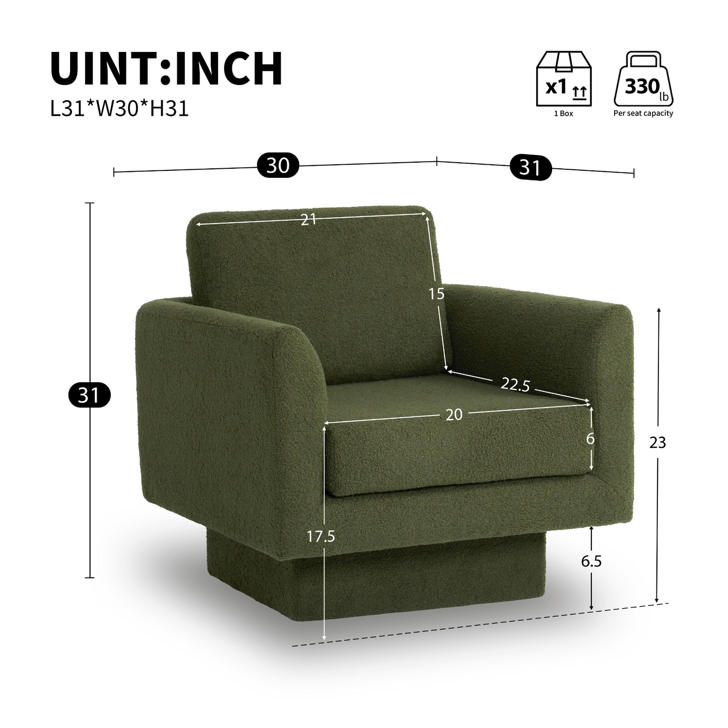 360° Modern Swivel Accent Chair,30" W Teddy Sherpa Round Armchair,Thick Padded Single Lounge Sofa,Upholstered Comfy Barrel Chair,Reading Club Chair for Living Room,Nursery,Bedroom,4 Colors