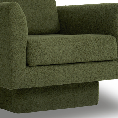 360° Modern Swivel Accent Chair,30" W Teddy Sherpa Round Armchair,Thick Padded Single Lounge Sofa,Upholstered Comfy Barrel Chair,Reading Club Chair for Living Room,Nursery,Bedroom,4 Colors