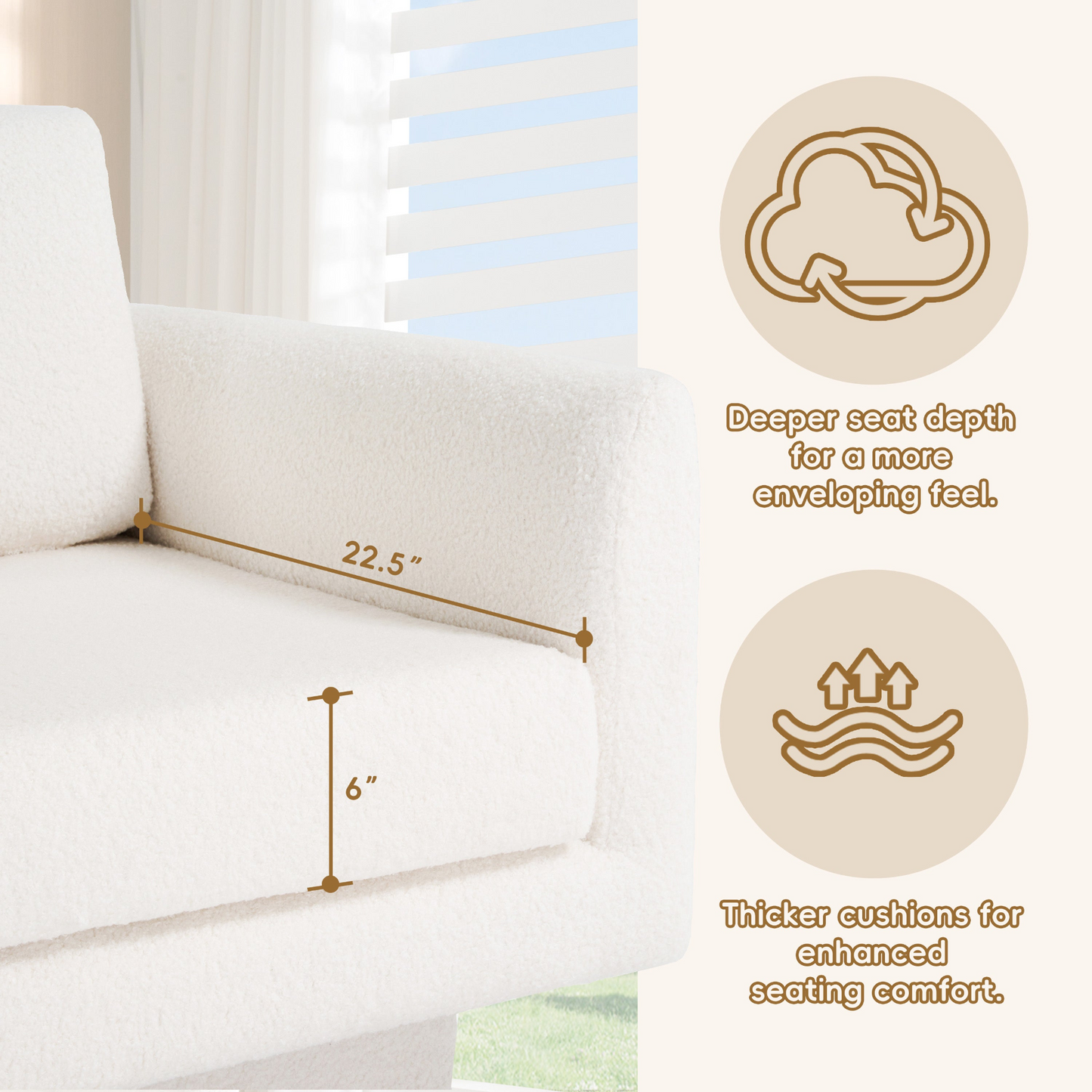 360° Modern Swivel Accent Chairs set of 2,30" W Teddy Sherpa Round Armchair,Thick Padded Lounge Sofa,Upholstered Comfy Barrel Chair,Reading Club Chair for Living Room,Nursery,Bedroom,4 Colors