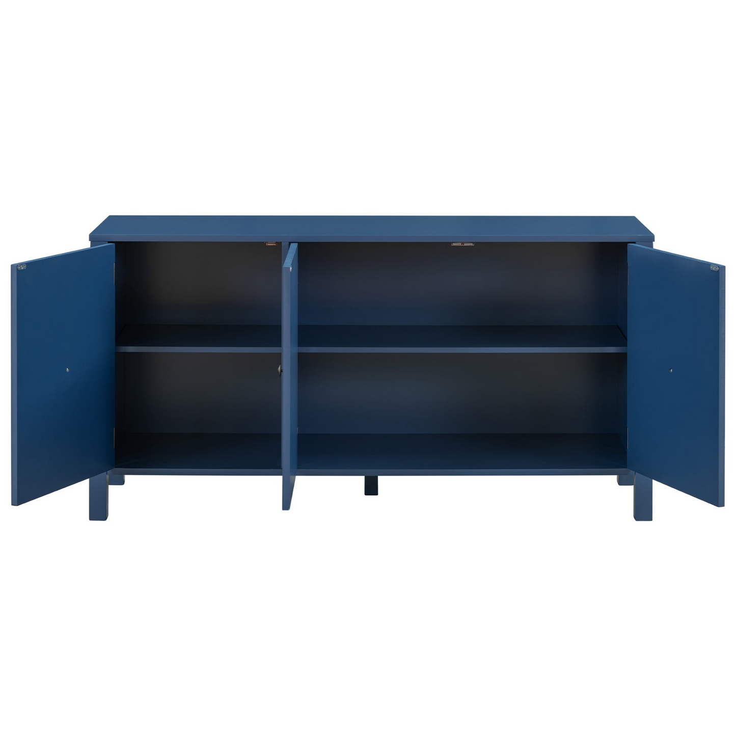 Sideboard with Curved Swirl Patterned Doors and Artistic Three-Door Design,Suitable for Living Rooms,Entrance and Study