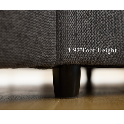 Sectional Couches For Living Room,Modular Couch,Wireless Charging Port & Cup Holders,5-seat ,DIY Combination,L-shaped Sofa,Book Storage Space,Soft Linen Fabric,Gray