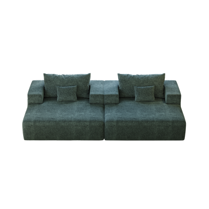 55-inch Chenille Sponge Sofa Lounge Chair,No Assembly Required,Fluffy Modern Sleeper Chair for Indoor Living Room Bedroom