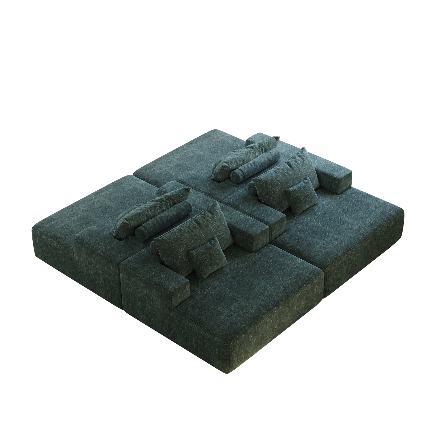 55-inch Chenille Sponge Sofa Lounge Chair,No Assembly Required,Fluffy Modern Sleeper Chair for Indoor Living Room Bedroom