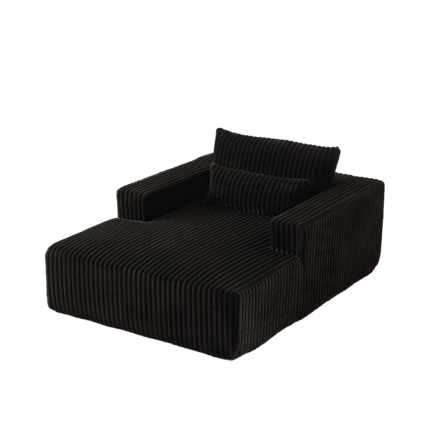 75-Inch Corduroy Sponge Sofa Lounge Chair,No Assembly Required,Fluffy Modern Sleeper Chair for Indoor Living Room Bedroom
