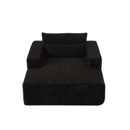 75-Inch Corduroy Sponge Sofa Lounge Chair,No Assembly Required,Fluffy Modern Sleeper Chair for Indoor Living Room Bedroom