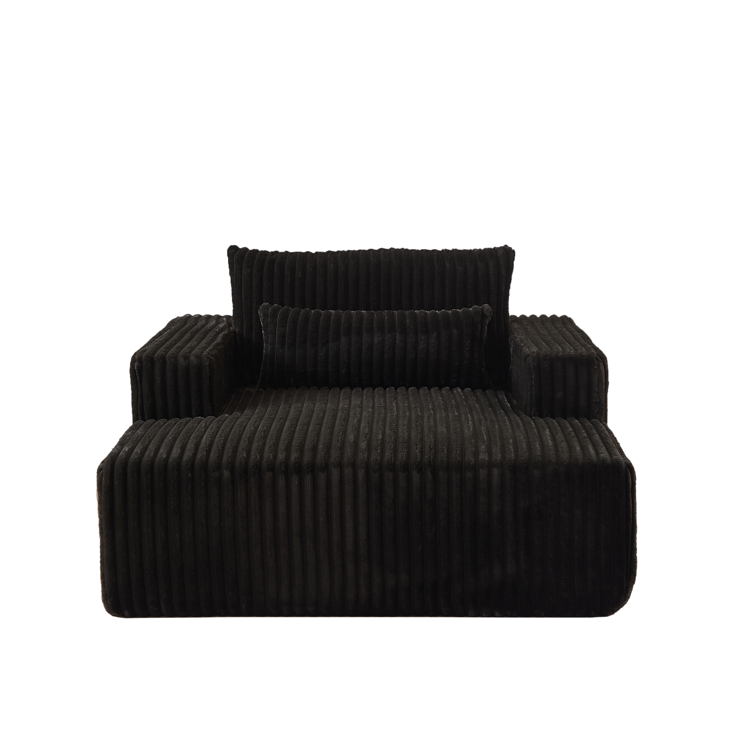 75-Inch Corduroy Sponge Sofa Lounge Chair,No Assembly Required,Fluffy Modern Sleeper Chair for Indoor Living Room Bedroom