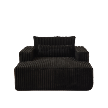 75-Inch Corduroy Sponge Sofa Lounge Chair,No Assembly Required,Fluffy Modern Sleeper Chair for Indoor Living Room Bedroom