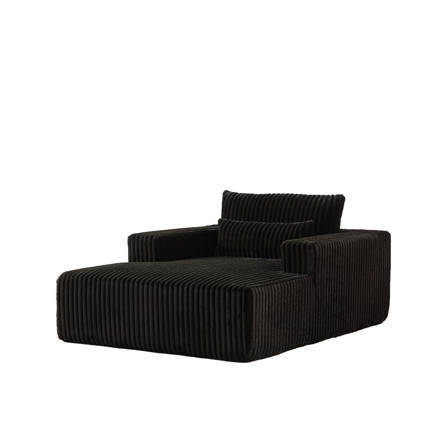 75-Inch Corduroy Sponge Sofa Lounge Chair,No Assembly Required,Fluffy Modern Sleeper Chair for Indoor Living Room Bedroom