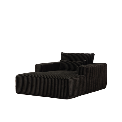 75-Inch Corduroy Sponge Sofa Lounge Chair,No Assembly Required,Fluffy Modern Sleeper Chair for Indoor Living Room Bedroom