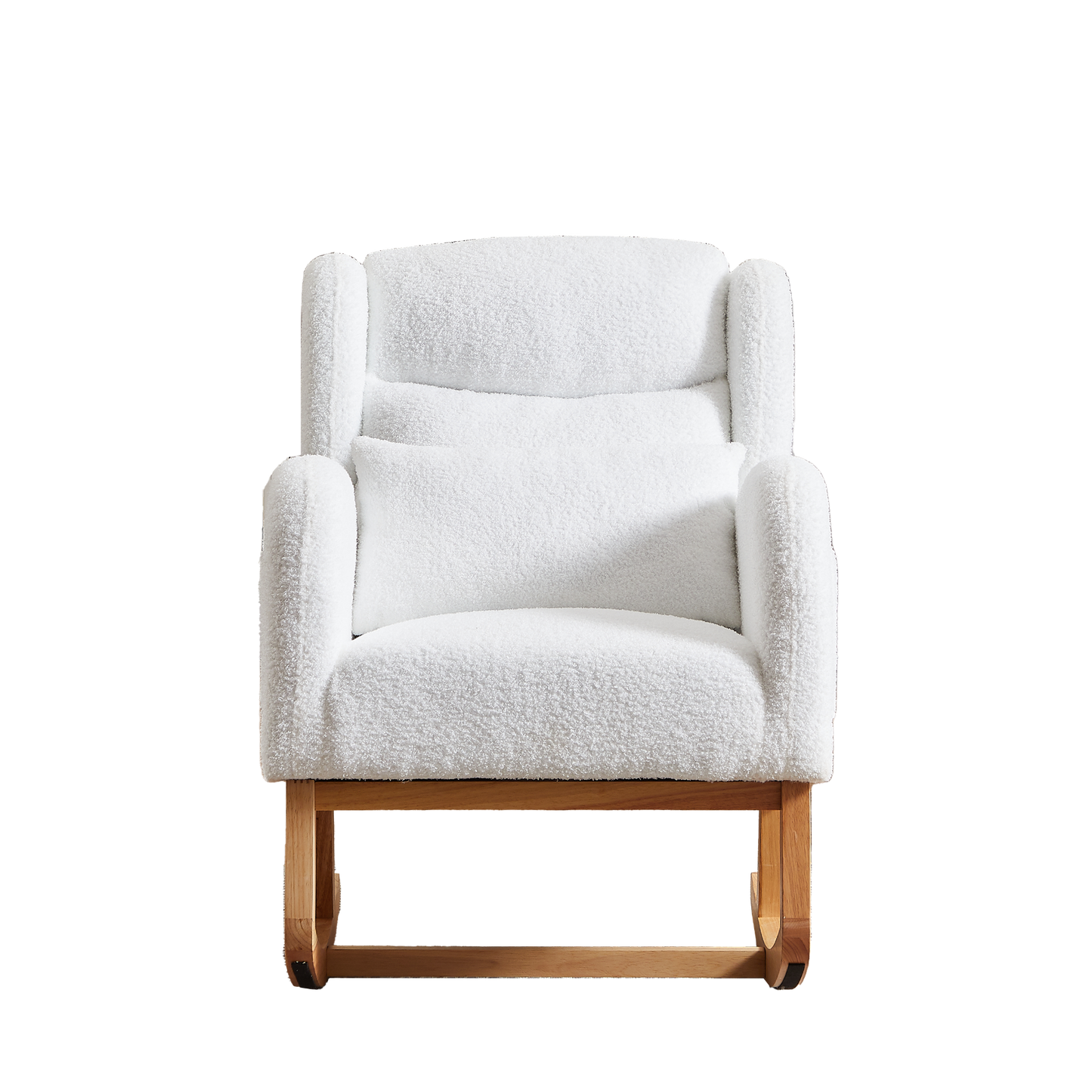 27.2"W Modern Accent High Backrest Living Room Lounge Arm Rocking Chair, Two Side Pocket