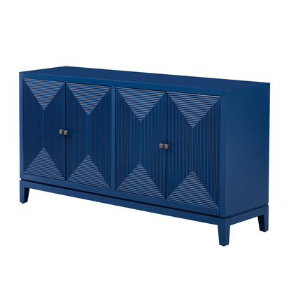 Sleek Storage Cabinet Sideboard Buffet with Vertical Line Design,Suitable for Study,Entrance and Living Room
