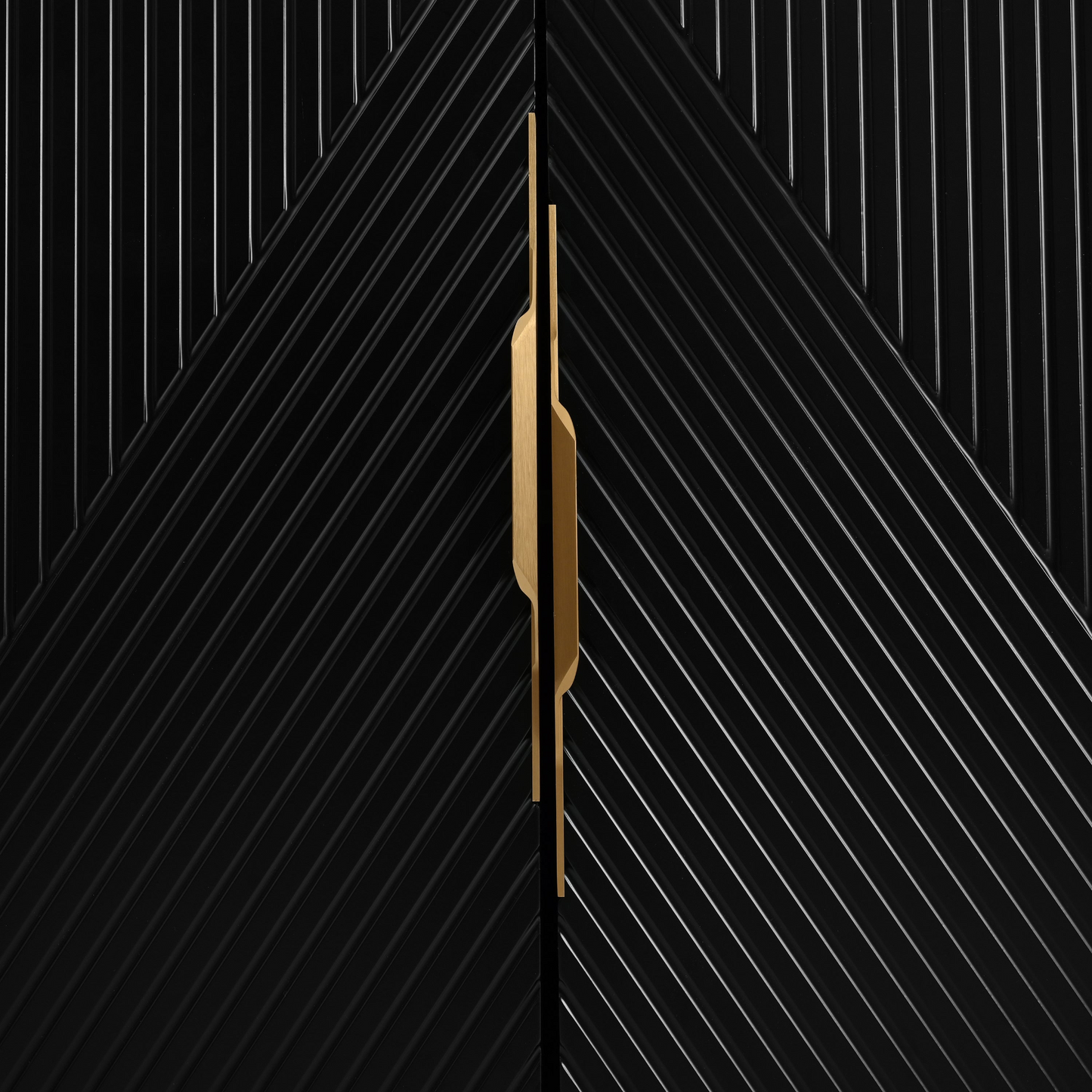 Stylish Sideboard with Wave Geometric Design, Conical Legs, Adjustable, Suitable for Study, Entryway and Living Room