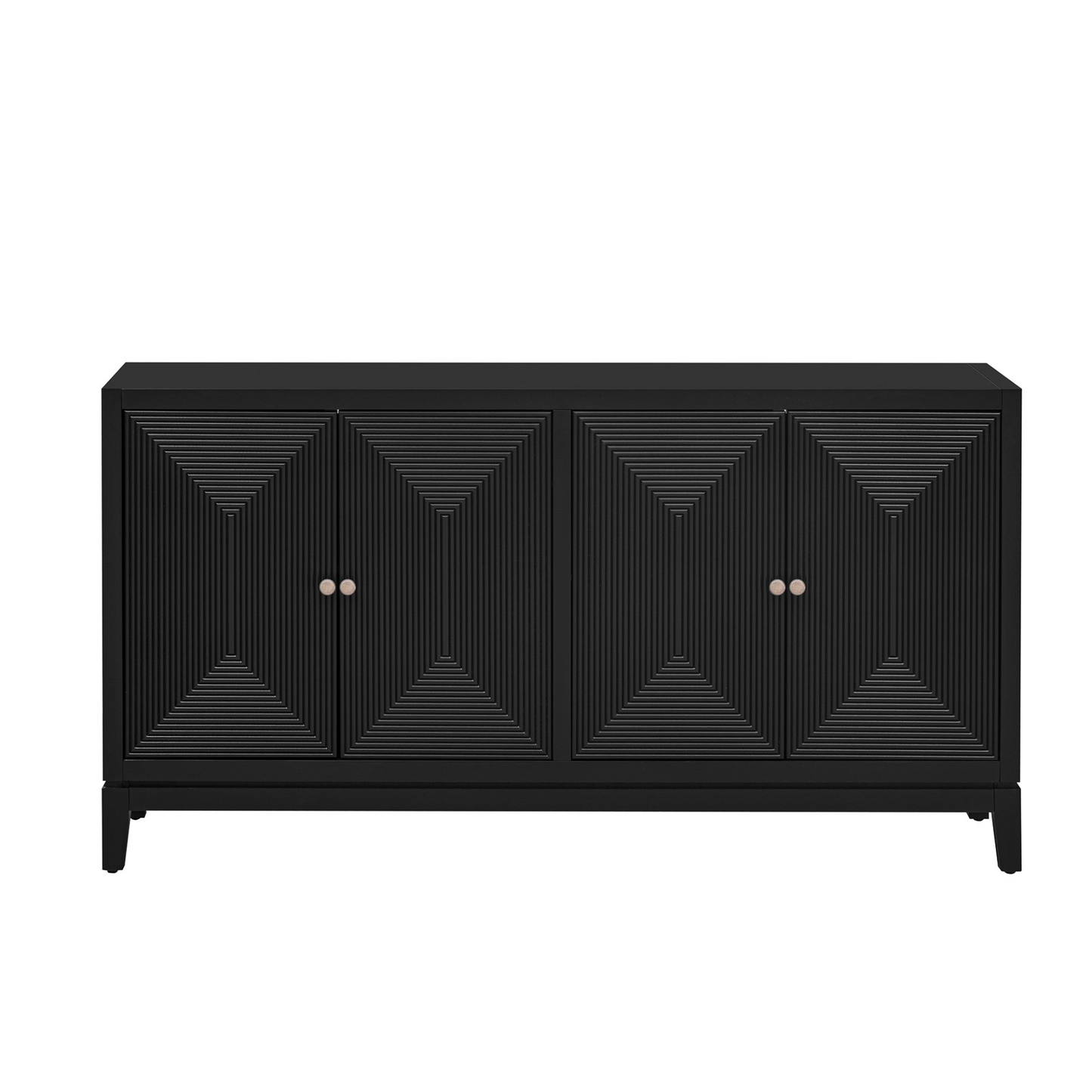 Sleek Storage Cabinet Sideboard Buffet with Vertical Line Design,Suitable for Study,Entrance and Living Room