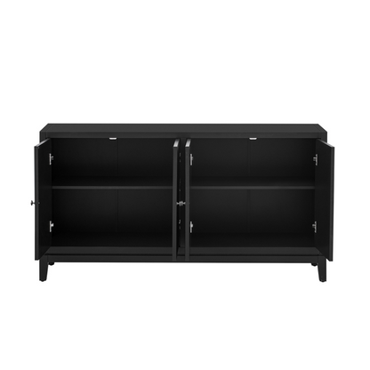 Sleek Storage Cabinet Sideboard Buffet with Vertical Line Design,Suitable for Study,Entrance and Living Room